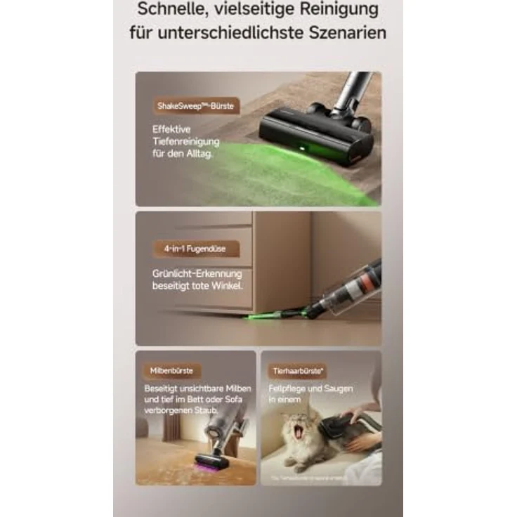 UWANT V800, Bodenstaubsauger mit 480AW Hurrikansaugleistung und selbstreinigendem System – Bild 9