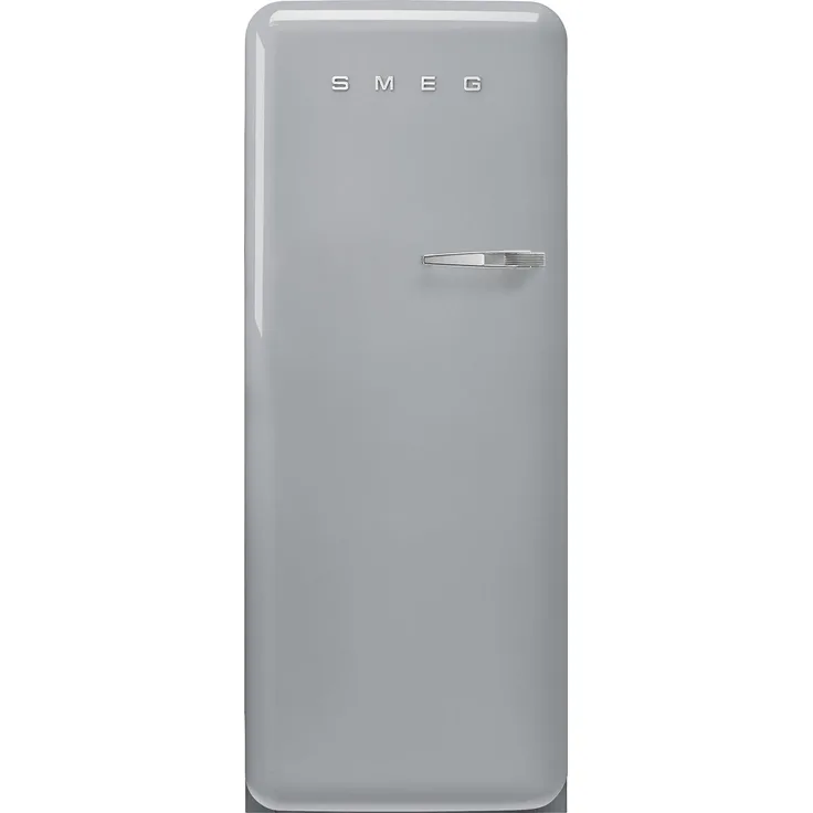 Smeg FAB28LSV6, Kühl- und Gefrierkombination 270 l, freistehend, Silber, Retro-Design mit Multi Flow-Umluftkühlung und elektronischer Temperatur-Regelung