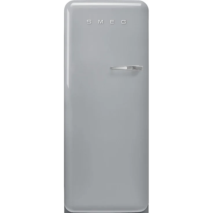 Smeg FAB28LSV6, Kühl- und Gefrierkombination 270 l, freistehend, Silber, Retro-Design mit Multi Flow-Umluftkühlung und elektronischer Temperatur-Regelung