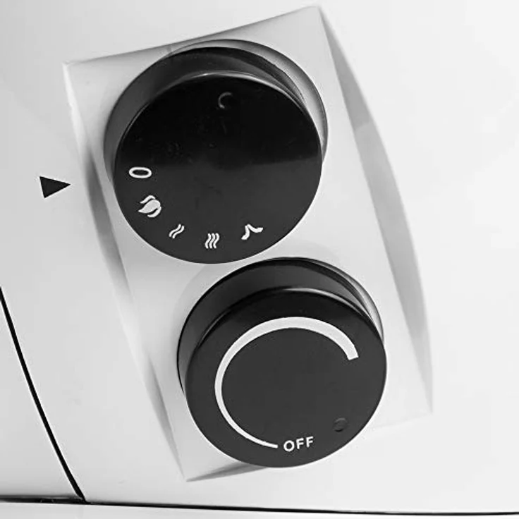 Deuba Heizlüfter 1500W Kamin Optik Elektrokamin LED Flammen Effekt 2 Heizstufen weiß – Bild 6