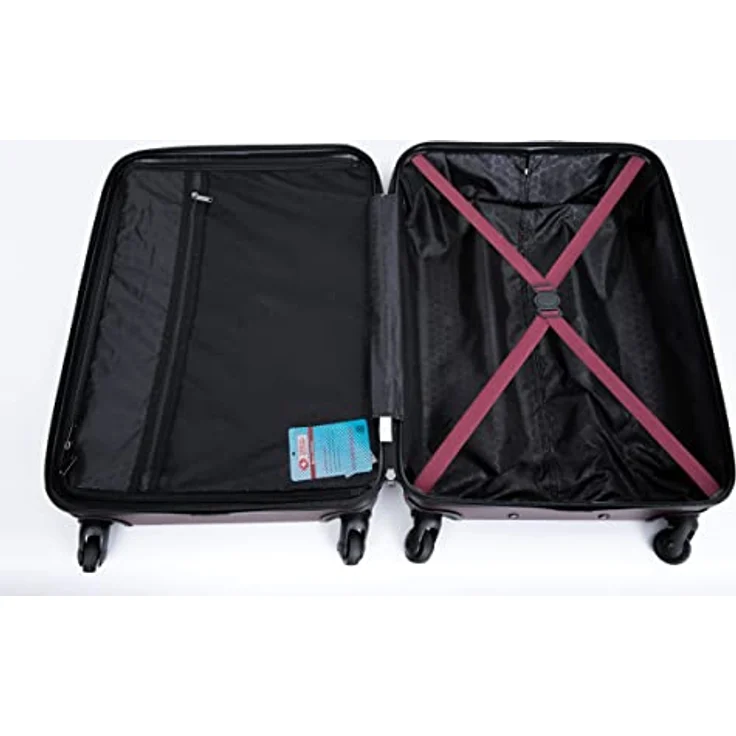 Travelhouse Bali Stabiler Koffer-Set 3tlg. Trolley Koffer Rot mit TSA Kombinationsschloss – Bild 2