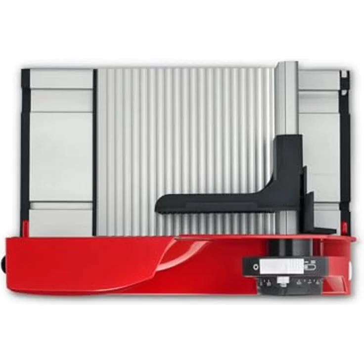 Graef MYTINY MT1003 ROT, Aufschnittmaschine mit superkompakten Abmessungen und 170 mm Wellenschliffmesser, Rot – Bild 4