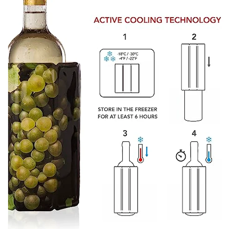 Vacu Vin 38814606 Rapid Ice Wine Cooler - White Grapes - Preisvergleich – Bild 4