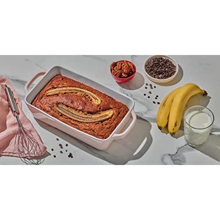 RESTO Kitchenware Auflaufform Fornax Backform Groß Hoher Rand Lasagneform Antihaftbeschichtet, Keramik, Rechteckig, rosa – Bild 6