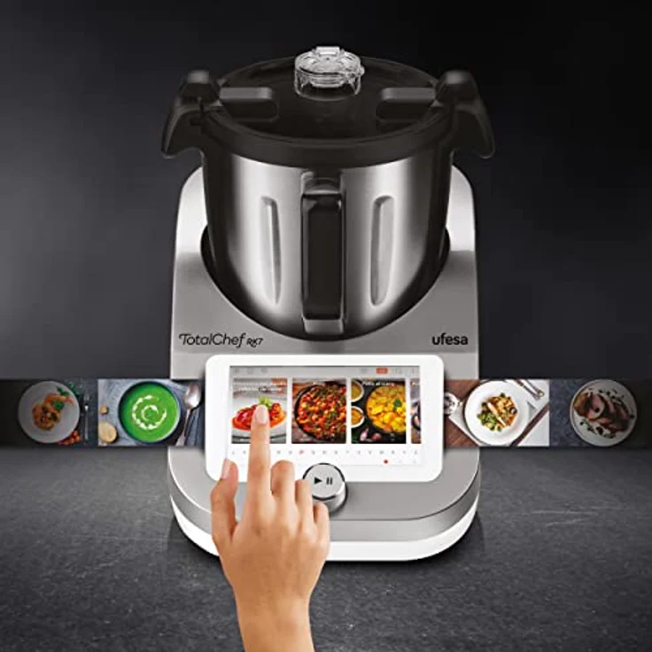 Ufesa TotalChef RK7 Küchenmaschine mit WLAN, Multifunktions Küchenroboter mit Kochfunktion, Kochroboter 30 Funktionen, 4.5L, 7-Zoll-Touchscreen, Interaktives Rezeptbuch – Bild 2