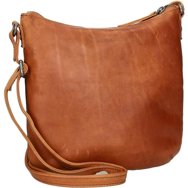 The Chesterfield Brand Redding Umhängetasche, Cognac, 100% Leder, verstellbarer Schulterriemen, 24x23x2,5 cm, mit Zipperfächern – Bild 5