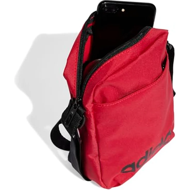 adidas Performance LINEAR ORG Umhängetasche, strapazierfähige Organizer Tasche aus 100% Polyester, 1,6 Liter Volumen, schwarz – Bild 7