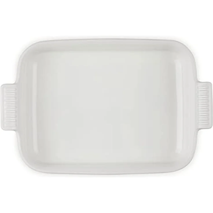Le Creuset Rechteckige Auflaufform Tradition aus Steinzeug, 32 cm, 2.31 kg, Meringue, 71102327160001 – Bild 5