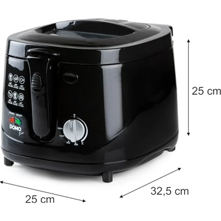 Domo Fritteuse B-Smart DO461FR, 2,5 L Fassungsvermögen, 1800 Watt, schwarz – Bild 9