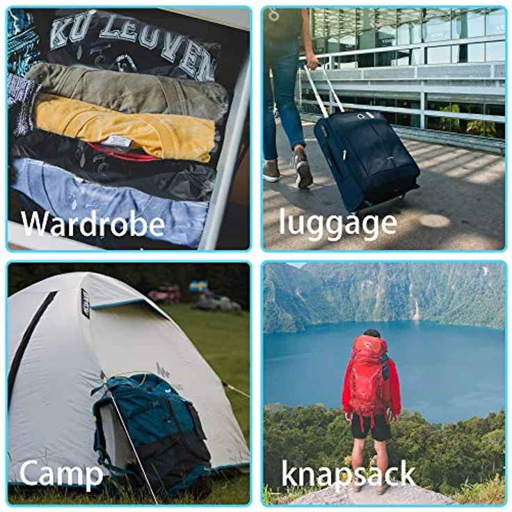 Intirilife Vakuumierbeutel Set, Kleiderbeutel zum Rollen für Kleidung und Bettwäsche, 10er Pack, robustes Material – Bild 7