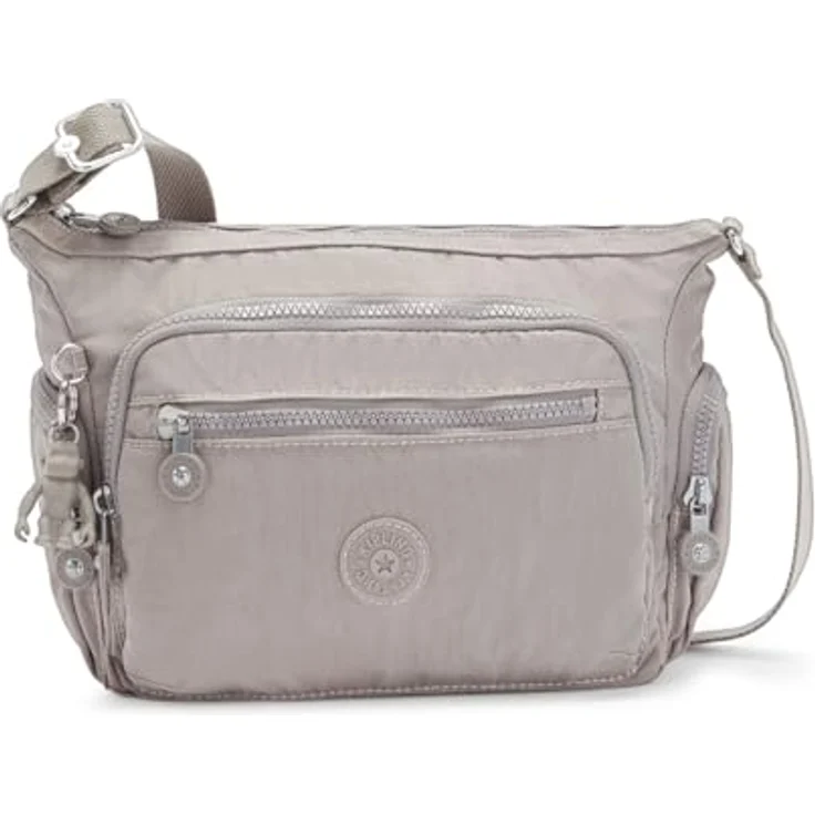 Kipling Basic Gabbie S, Umhängetasche 29 cm, mit großen Hauptfach und Reißverschlusstaschen, grau – Bild 1