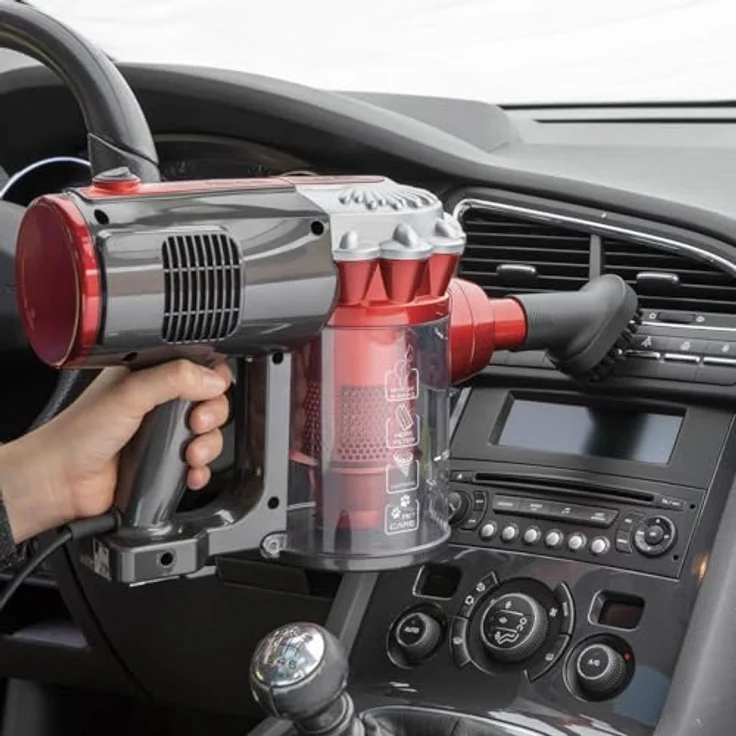 Ariete 2761 Handy Force, 2-in-1-Elektrobesen mit Kabel, Staubsauger und Krümelsauger, HEPA-Filter, Zyklontechnolgoie, ohne Beutel, traditionelle Bürste, Teleskoprohr, Rot-Schwarz – Bild 4