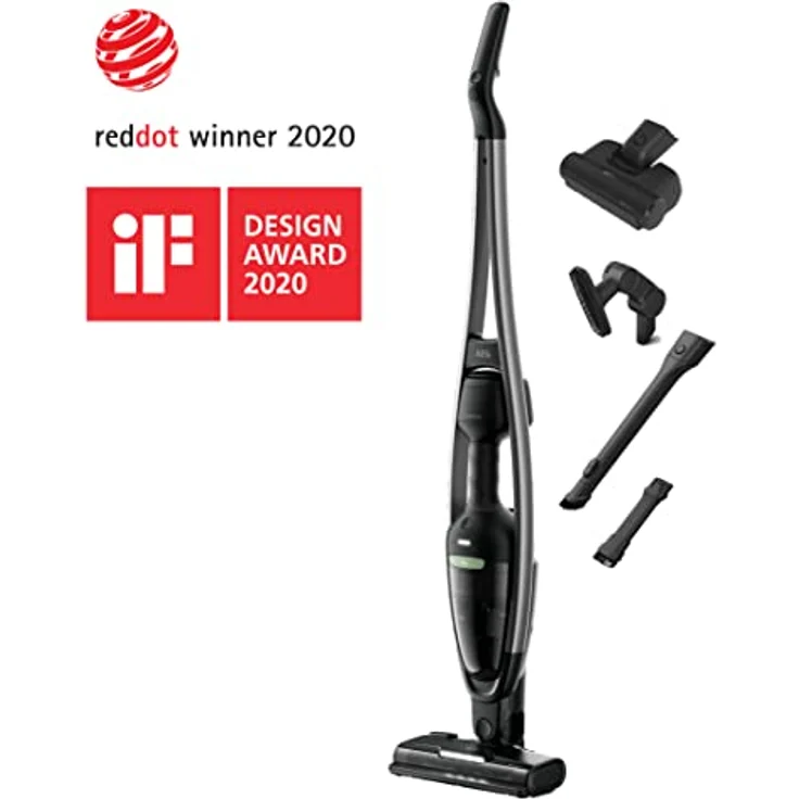 AEG CLEAN 6000 AS62B25OKO Akku-Staubsauger, 2in1, angenehm leise 79 dB(A), 47 Prozent Recyclingmaterial, bis zu 55 Min. Laufzeit, Automatik, freistehend, alle Böden, inkl. Zubehör, schwarz – Bild 2