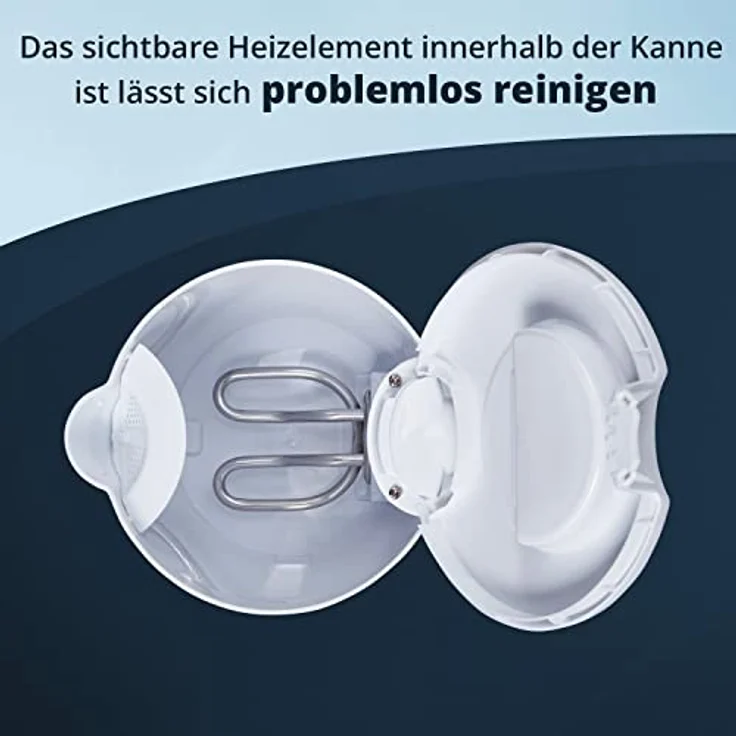 KHG Wasserkocher WK-170 W, 1,7 Liter Fassvermögen, weiß aus Metall & Kunststoff – Bild 5
