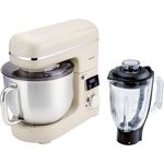 SilverCrest SKMW 900 B2 Küchenmaschine, beige, 900 W, 3,6 l Rührschüssel, integrierte Waage, 8 Geschwindigkeitsstufen