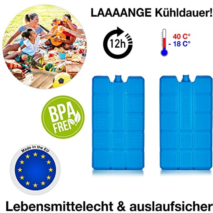 Thats Shopping Kühlakkus je 200ml für Kühltasche, Kühlbox bis 6h kalt, Kühlakku, Kühlelemente – Bild 5