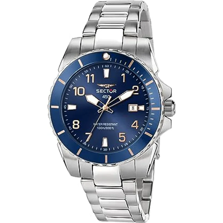 Sector No Limits 450 Herrenuhr, Uhrzeit und Datum, analog – 43 mm