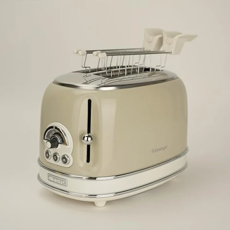 Ariete 155-03-beige 155 Toaster 2 Scheiben Vintage Beige, Metall – Bild 6