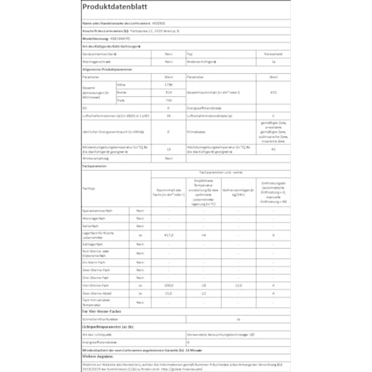 Hisense RS818N4TFC Side by Side – Kühl-Gefrierkombination, EEK C, Eis-Wasserspender, LED Display, Total No Frost, Multi Air Flow, Fast Freeze, schwarz – Bild 3