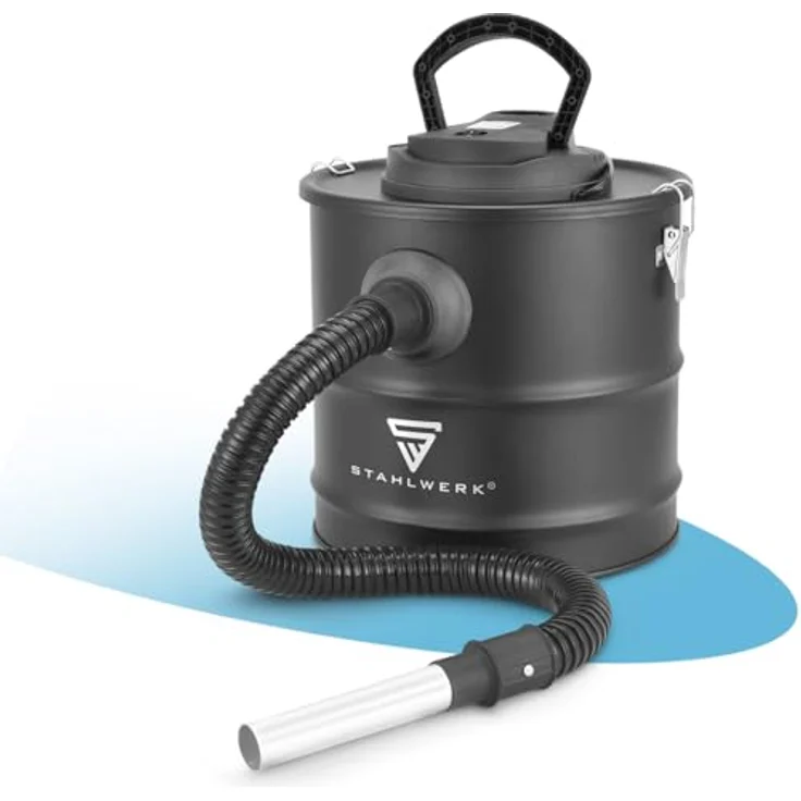 STAHLWERK Aschesauger 1000 Watt, 20 Liter Metallbehälter, HEPA Filter mit Ausblasfunktion für kalte Asche, Ofen, Grill & Werkstatt – Bild 1