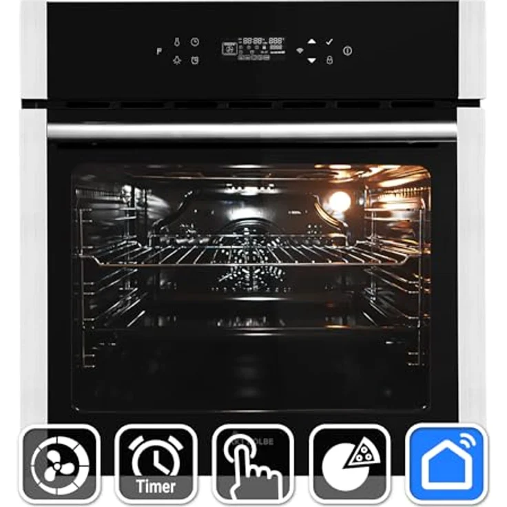 KKT KOLBE EB8313HC, Einbaubackofen 60 cm mit 70L, 2,8kW, Pizzafunktion, Teleskopauszug, Grill, Umluft, Heißluft, Automatik-Timer, Smart WiFi App und WLAN – Bild 2
