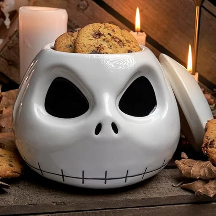 ABYSTYLE The Nightmare Before Christmas Keksdose Jack Skellington, Keramik in Form des Kopfes von Jack Skellington, 22 x 20 x 17.5 cm, offiziell lizenziertes Produkt – Bild 5