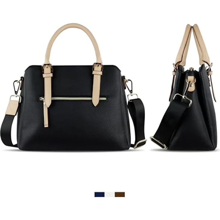 Bugatti Ella, Handtasche in Beige mit geräumigem Hauptfach, Smartphonefach und verstellbarem Schultergurt – Bild 3