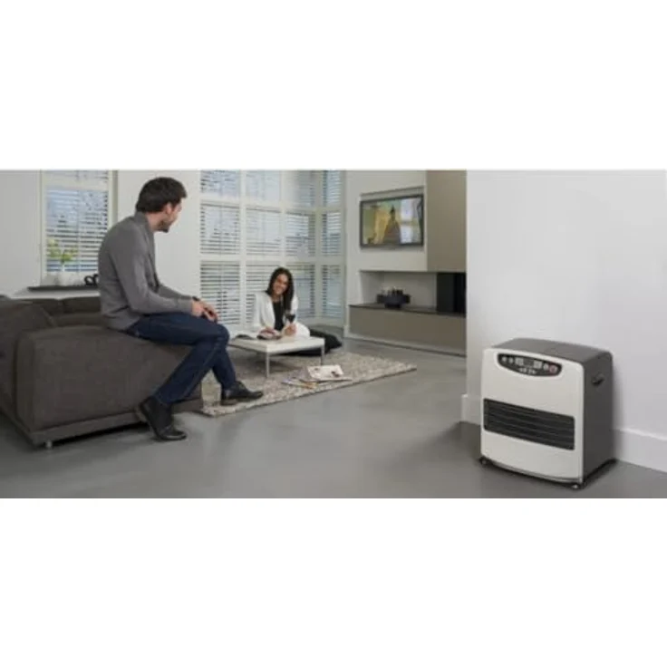 Qlima SRE 9046 C Heizstrahler - 75m³, 5L Inhalt, mit Kindersicherung, Kippschutz, Frostschutz und CO-Sensor, Weiß/Schwarz - Laserheizung – Bild 4