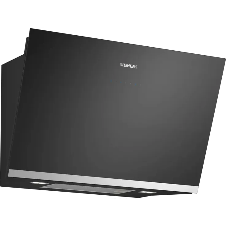 Siemens LC81JAN60 Dunstabzugshaube, Schräg-Esse mit Home Connect, schwarz, iQdrive Motor, LED-Beleuchtung, Umluftbetrieb