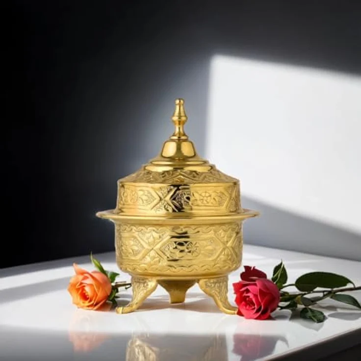 Marrakesch Orient & Mediterran Interior Marrakesch Orientalische Deko Schmuckschale aus Metall, 18cm, silber, handgefertigt, vielseitig als Aufbewahrung für Schmuck, Süßigkeiten und mehr – Bild 3