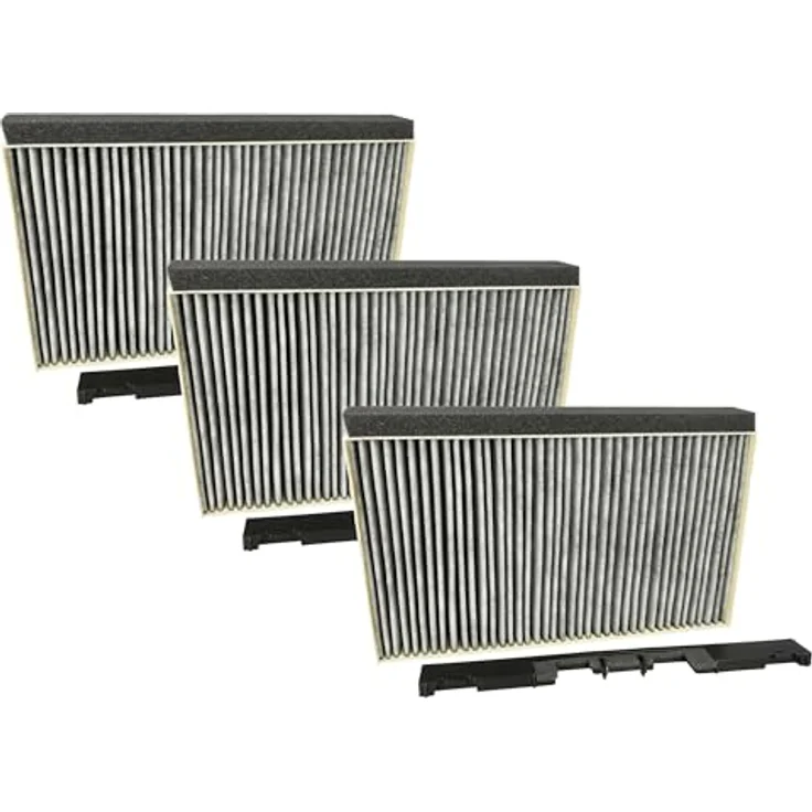 vhbw 3x Aktivkohlefilter, Ersatz für BSH 11049702, DHZ5346, DHZ5385, DHZ5345, M410761, 669648, 703606, 11026771, schwarz/grau, für Dunstabzugshaube – Bild 1