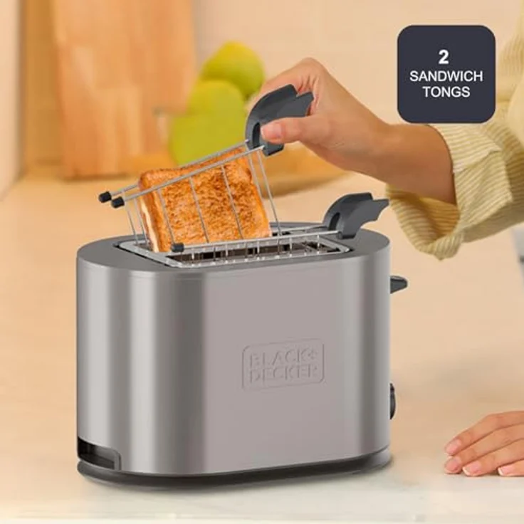 Black & Decker Es9600160b 900w Toaster mit 2 Schlitzen aus Edelstahl, EU Plug 220V, One Size – Bild 7