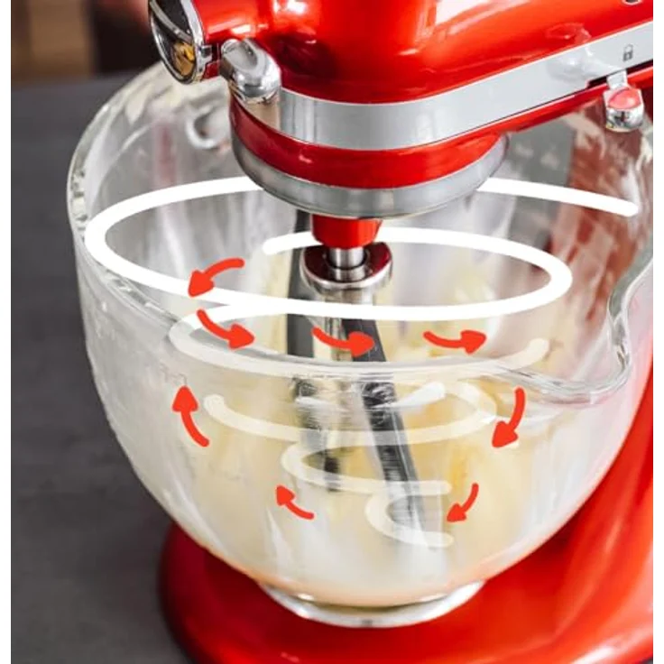 Kitty Professional Flexi-Rührer "Tornado" für KitchenAid 4,3 und 4,8 Liter - Edelstahl/Silikon, großer Arbeitsbereich, spülmaschinenfest – Bild 6
