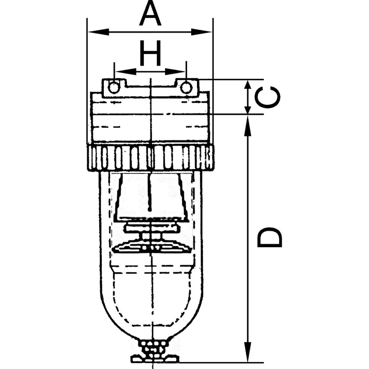 Riegler Filter »Standard«, Wasserfilter mit Polycarbonatbehälter, 60 µm, BG 5, G 2, max. 16 bar