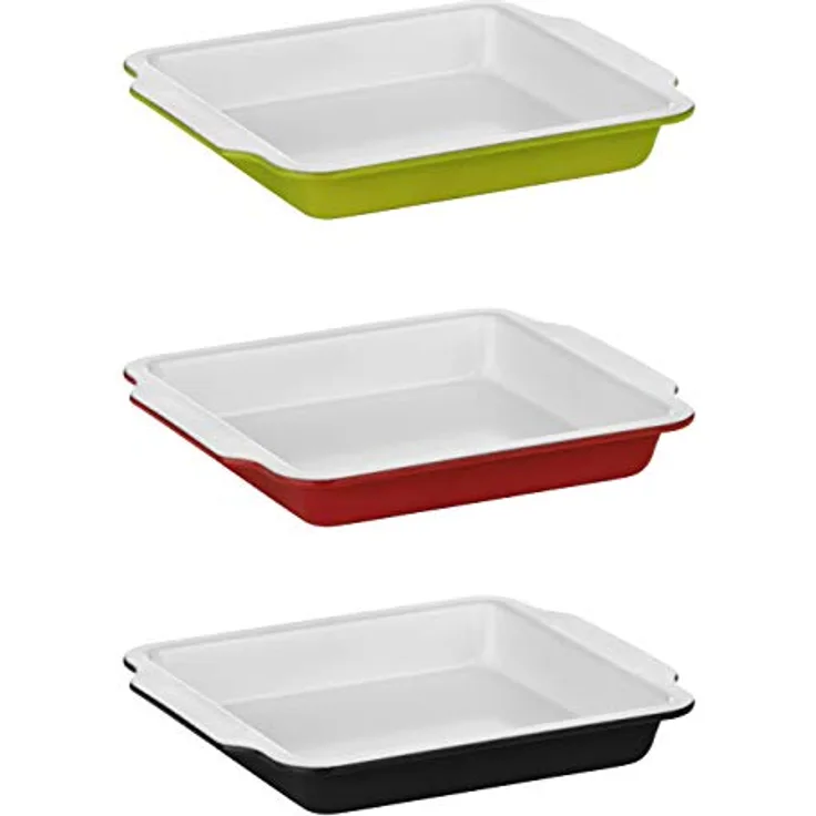 Premier Housewares Ecocook Lime grün Kohlenstoff Stee Auflaufform, Kohlenstoffstahl, keramische Beschichtung, 27x30x4