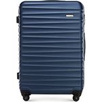 Stabiler Großer koffer Trolley Koffer Reisekoffer von Wittchen Marineblau ABS Hartschalen Trolley 4 rollen Kombinationsschloss