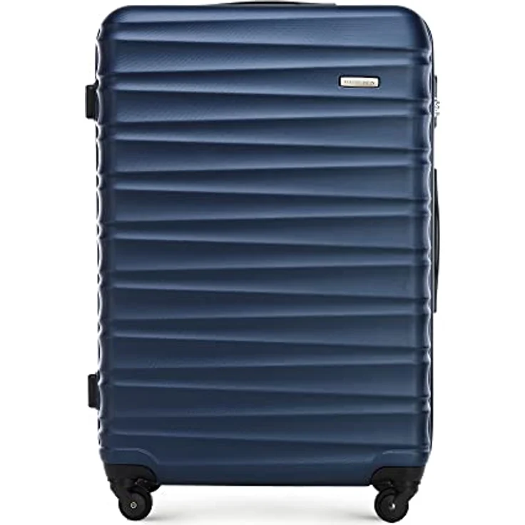 Stabiler Großer koffer Trolley Koffer Reisekoffer von Wittchen Marineblau ABS Hartschalen Trolley 4 rollen Kombinationsschloss – Bild 1