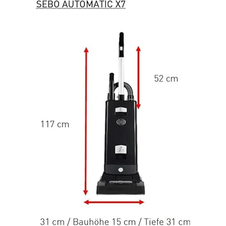 Sebo Automatic X7 Bürststaubsauger, Kunststoff, Grau – Bild 2