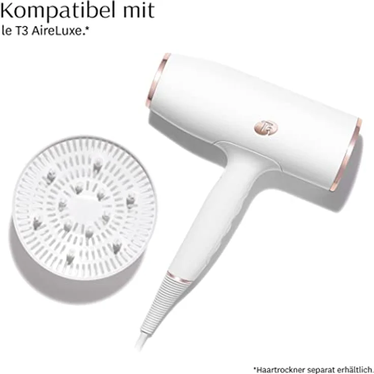 T3 SoftTouch 3 Diffusor, nur kompatibel mit T3 AireLuxe und T3 Featherweight 3i, für Volumen, definierte Locken und Frizz-Beseitigung bei welligem, lockigem oder krausem Haar – Bild 5
