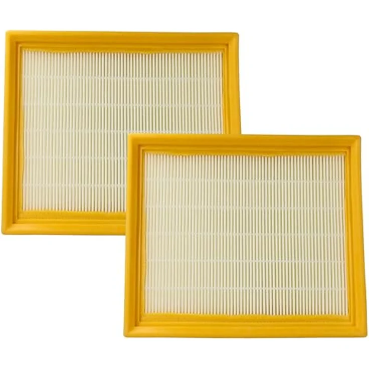 VHBW 2x HEPA Staubsaugerfilter Ersatz für Festo 496170, 496172 - weiß/gelb, optimale Filterung von Feinstaub und Allergenen – Bild 1