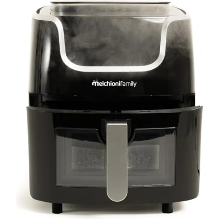 Melchioni Heißluftfritteuse Gioia 3in1 mit Dampf 6,5L, 1,3L Wassertank, Touch-Display 1700W, Schwarz – Bild 4