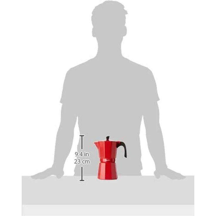 IBILI - Express-Kaffeekocher Bahia Roja, 9 Tassen, 450 ml, Aluminium – Bild 3