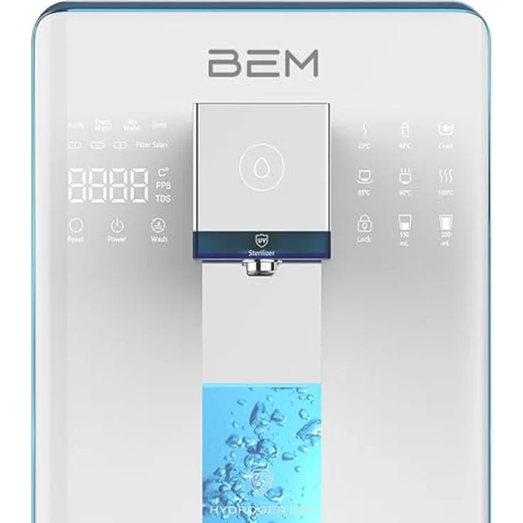 BEM LINA Wasserfilter Wasserstoff-Ionisator mit Wassertank Wasserspender Umkehrosmose Hydrogen Elektrolyse Tischausführung – Bild 2