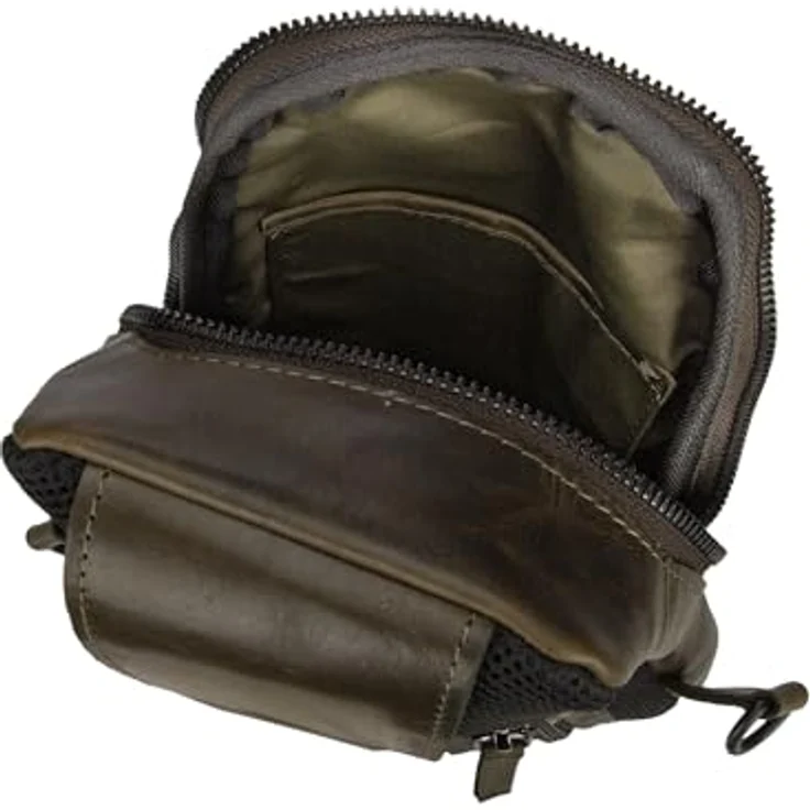 Greenburry Newport Umhängetasche aus 100% Leder, 33 cm, grün – Bild 4