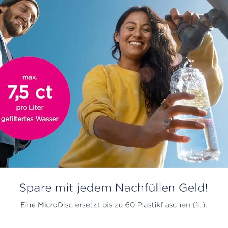 BRITA Vital Wasserfilterflasche, 0,6 l, apricot, spülmaschinengeeignet, MicroDisc Filter – Bild 4