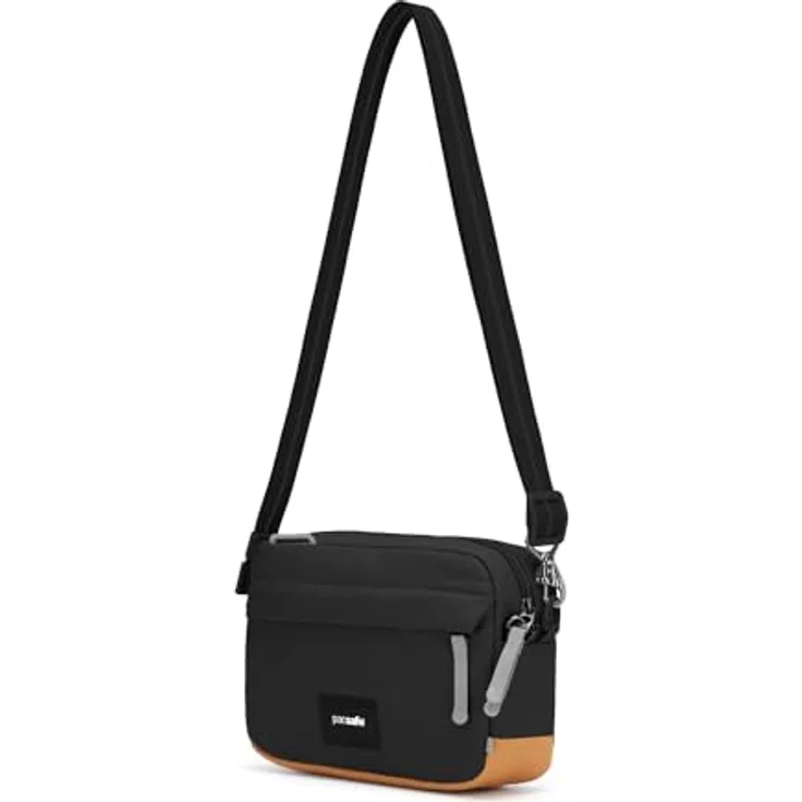Pacsafe Umhängetasche Crossbody Bag Jet Black, Diebstahlschutz, RFID Blocker-Schutz – Bild 4
