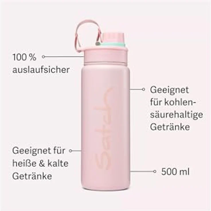 Satch Trinkflasche Rose Steel – Bild 2