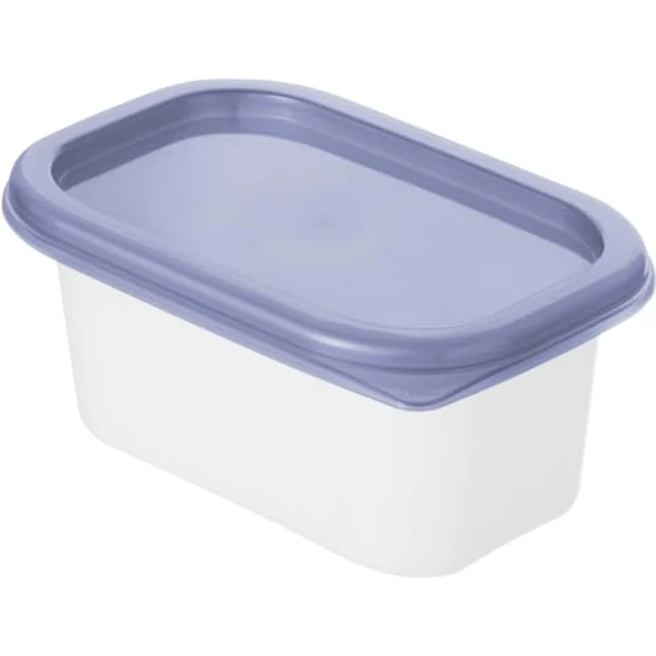 Rotho Gefrierdosen-Set Domino 4 x 0,2 L blau Frischhaltedose Kühlschrankdose - Luftdicht & mikrowellentauglich, BPA-frei – Bild 1