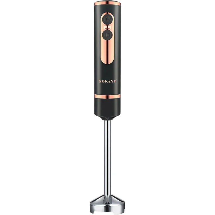 Sokany Stabmixer 600W, Edelstahlklinge für gleichmäßiges Mixen, ergonomischer Griff, Schwarz