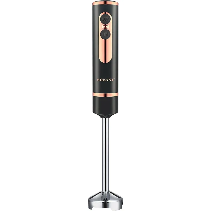 Sokany Stabmixer 600W, Edelstahlklinge für gleichmäßiges Mixen, ergonomischer Griff, Schwarz